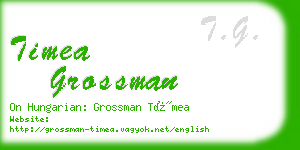 timea grossman business card